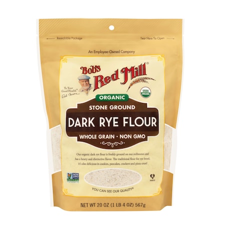 Bobs Red Mill Natural Foods Bob's Red Mill Organic Dark Rye Flour 20 oz. Pouches, PK4 1476S204